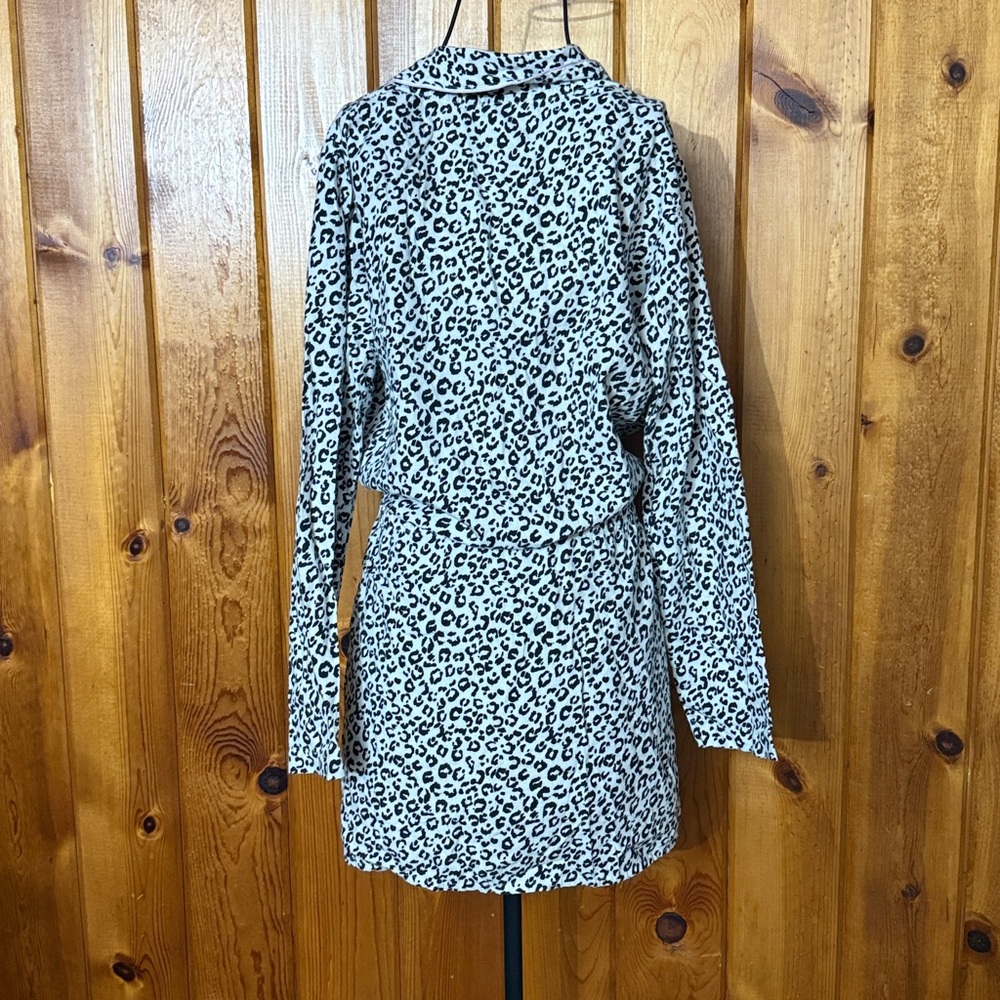 Victoria's Secret Women Sleepwear  Leopard Print Tunic  Dress Button Up small - Picture 6 of 6